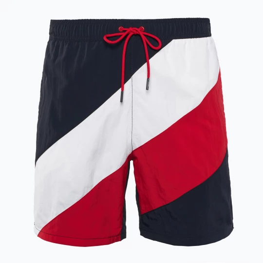 Obrázek produktu Pánské plavecké šortky Tommy Hilfiger Long Drawstring Diag desert sky