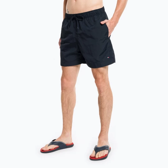 Obrázek produktu Pánské plavecké šortky Tommy Hilfiger Medium Drawstring modré Námořnická modř
