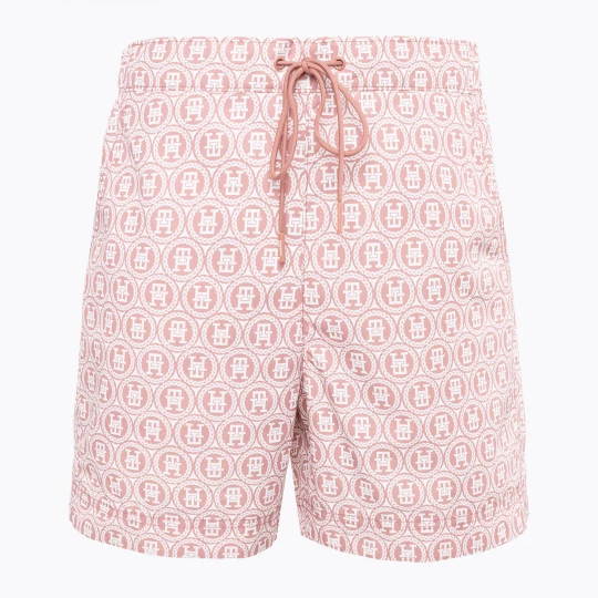 Obrázek produktu Pánské plavecké šortky Tommy Hilfiger SF Medium Drawstring Print laurel teaberry blossom Růžová