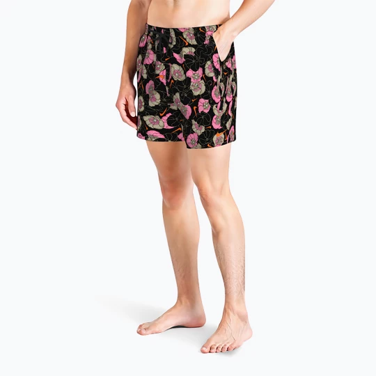 Obrázek produktu Pánské plavkové šortky Nike Multi Poppy Print 5" Volley black