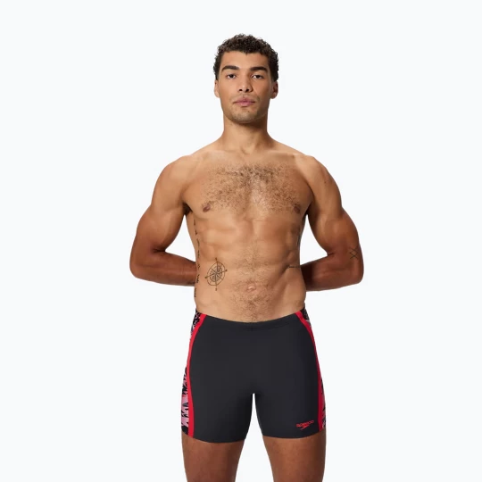 Obrázek produktu Pánské plavky Speedo Hyper Boom Splice Mid anthracite / high risk red Černá