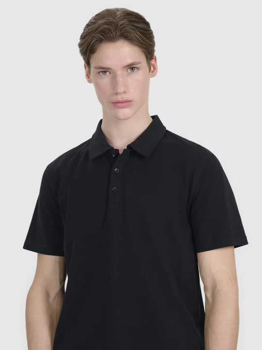 Obrázek produktu Pánské polo tričko regular - černé 4F