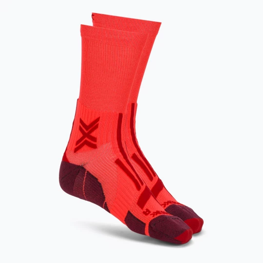 Obrázek produktu Pánské ponožky X-Socks Trailrun Perform Crew fluo red / namib red