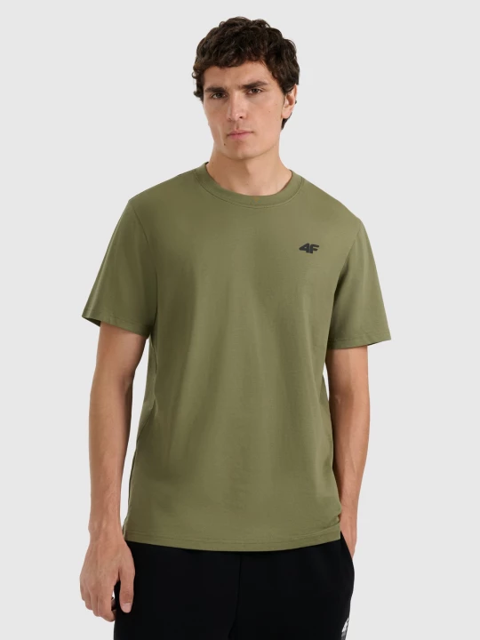 Obrázek produktu Pánské regular hladké tričko - khaki 4F
