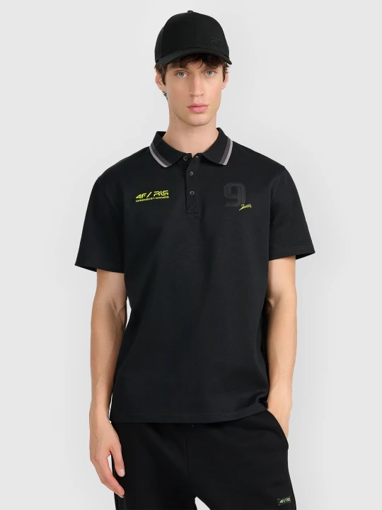 Obrázek produktu Pánské regular polo tričko 4F x Robert Lewandowski - černé černý