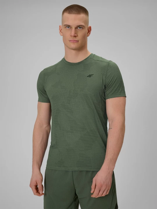 Obrázek produktu Pánské regular rychleschnoucí tréninkové tričko - khaki 4F