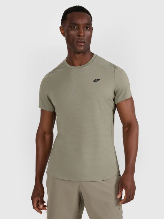 Obrázek produktu Pánské rychleschnoucí tréninkové tričko - olivové/khaki 4F