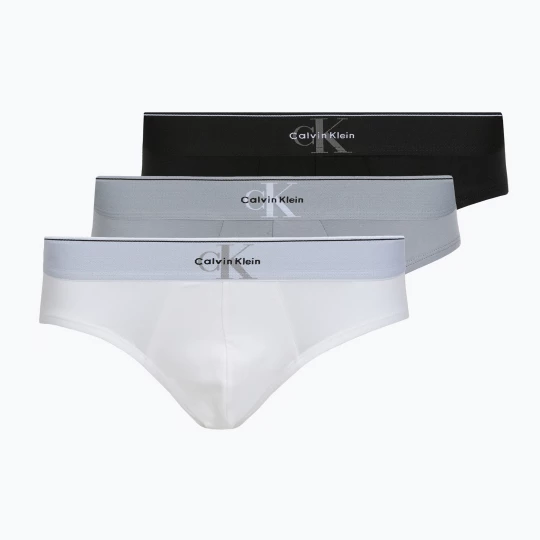 Obrázek produktu Pánské slipy Calvin Klein LV00NB4471 Hip Brief 3 pairs black / misty grey / white