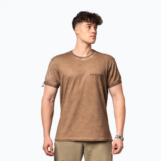 Obrázek produktu Pánské sportovní tričko NEBBIA Washed-Off Max Out light brown