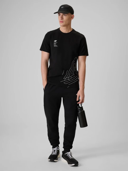 Obrázek produktu Pánské teplákové jogger kalhoty - černé 4F