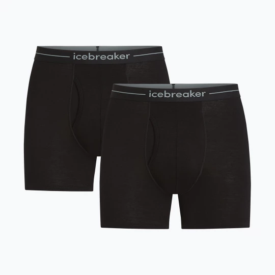 Obrázek produktu Pánské termo boxerky Icebreaker Merino 150 Anatomica Boxers wFly 2 Pack black