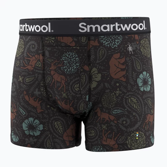 Obrázek produktu Pánské termo boxerky Smartwool Merino Print Boxer Brief Boxed black paisley