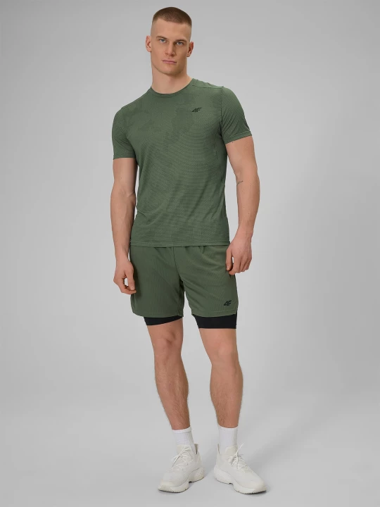 Obrázek produktu Pánské tréninkové rychleschnoucí šortky - khaki 4F