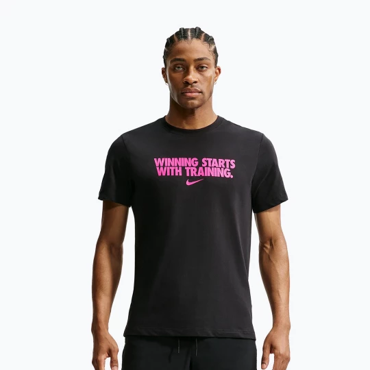 Obrázek produktu Pánské tréninkové tričko Nike Dri-Fit Winning black / hyper pink