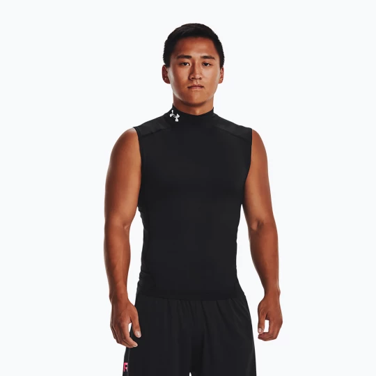 Obrázek produktu Pánské tréninkové tričko Under Armour HG Armour Comp Mock black / white