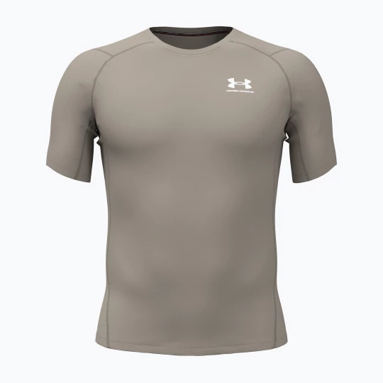 Obrázek produktu Pánské tréninkové tričko Under Armour HG Armour Comp timberwolf taupe / white Béžová