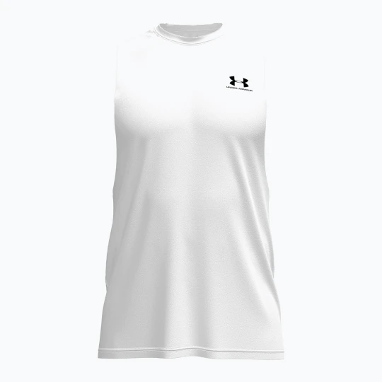 Obrázek produktu Pánské tréninkové tričko Under Armour Left Chest Cut Off Tank white / black