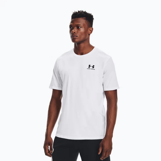Obrázek produktu Pánské tréninkové tričko Under Armour Sportstyle Left Chest SS white / black