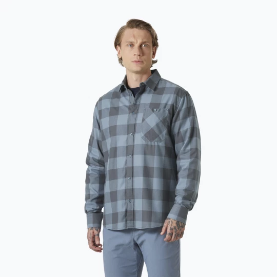 Obrázek produktu Pánské tričko Helly Hansen Aker Flannel LS jungle green buffalo plaid Námořnická modř