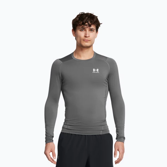 Obrázek produktu Pánské tričko longsleeve Under Armour Heat Gear Armour Comp castlerock / white šedá