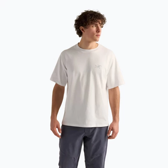 Obrázek produktu Pánské tričko na lezení Arcteryx Kragg Cotton Emblem Crew SS white light Arc'teryx