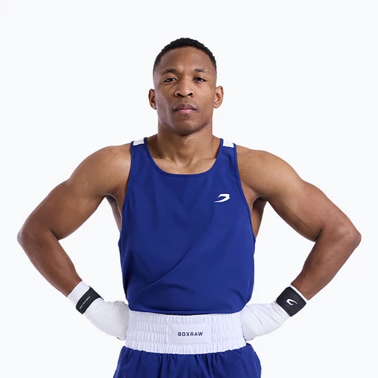 Obrázek produktu Pánské tričko na lezení Boxraw Stevenson Tank 2.0 blue / white