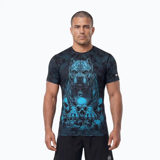 Obrázek produktu Pánské tričko na lezení Pitbull Mesh Guardian Angel black Modrá