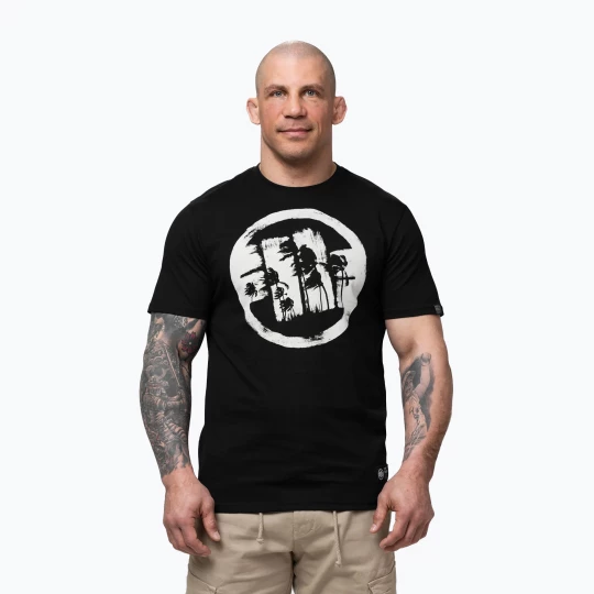 Obrázek produktu Pánské tričko na lezení Pitbull Palms black logo