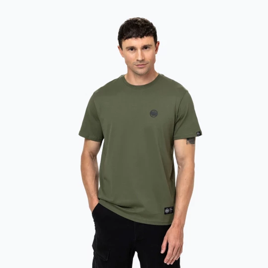 Obrázek produktu Pánské tričko na lezení Pitbull Small Logo olive Zelená
