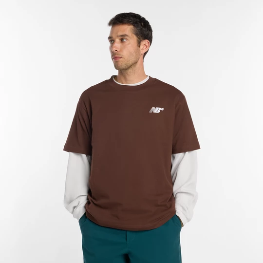 Obrázek produktu Pánské tričko New Balance Numeric MT53706ABJ – hnědý