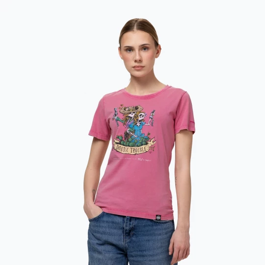 Obrázek produktu Pánské tričko Pitbull Doubletrouble washed pink