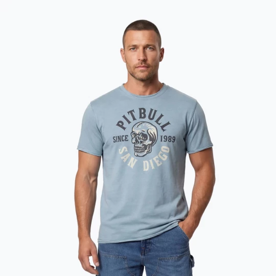 Obrázek produktu Pánské tričko Pitbull Shkull Logo blue