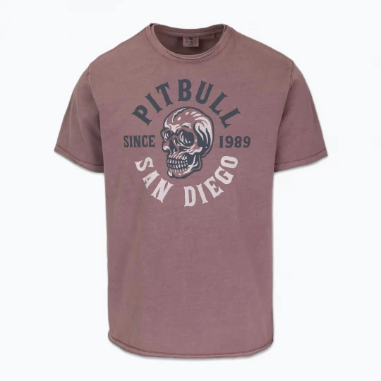 Obrázek produktu Pánské tričko Pitbull Shkull Logo dusty burgundy vínová