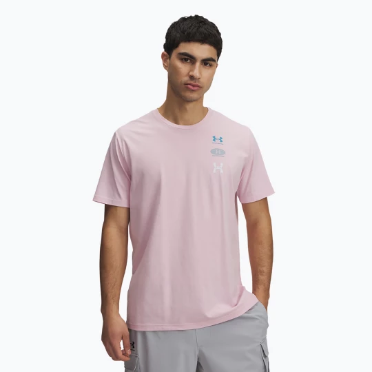 Obrázek produktu Pánské tričko Under Armour 60 / 40S Evol Logo prime pink / ether blue / white