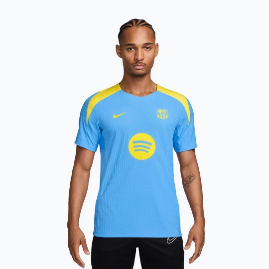 Obrázek produktu Pánský fotbalový dres Longsleeve Nike FC Barcelona Strike Elite SE Drill Top university blue / opti yellow / opti yellow