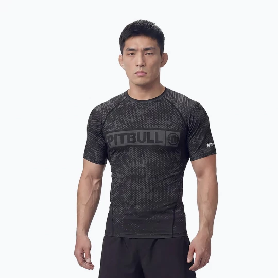 Obrázek produktu Pánský rashguard Pitbull Hex Camo Hilltop Rashguard olive Zelená