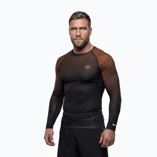 Obrázek produktu Pánský rashguard s dlouhým rukávem Pitbull Belt Rashguard brown