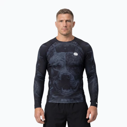 Obrázek produktu Pánský rashguard s dlouhým rukávem Pitbull World Rashguard black