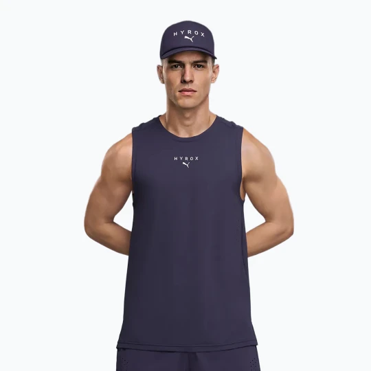 Obrázek produktu Pánský tréninkový top PUMA x HYROX Dryelite Training Tank deep plum Námořnická modř