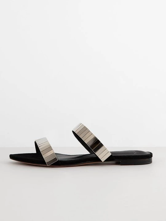 Obrázek produktu Pantofle Alexandre Birman stříbrná barva