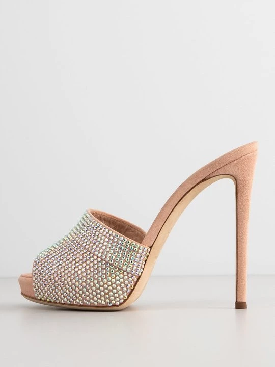 Obrázek produktu Pantofle na podpatku Giuseppe Zanotti růžová