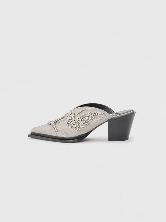 Obrázek produktu Pantofle na podpatku Jimmy Choo stříbrná