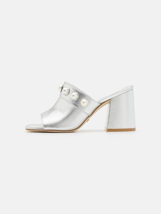 Obrázek produktu Pantofle na podpatku Stuart Weitzman stříbrná barva