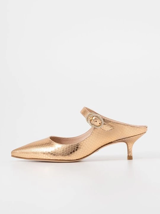 Obrázek produktu Pantofle na podpatku Stuart Weitzman zlatá barva