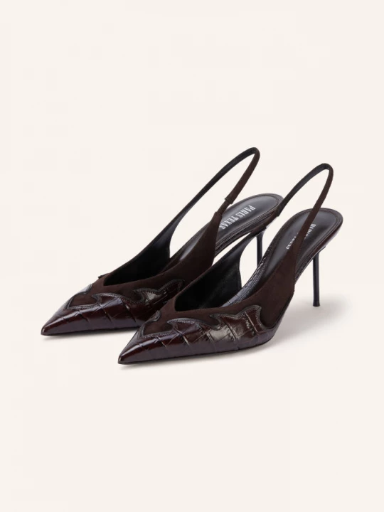 Obrázek produktu Paris Texas Slingpumps Lidia Queen Of Hearts tmavě hnědá