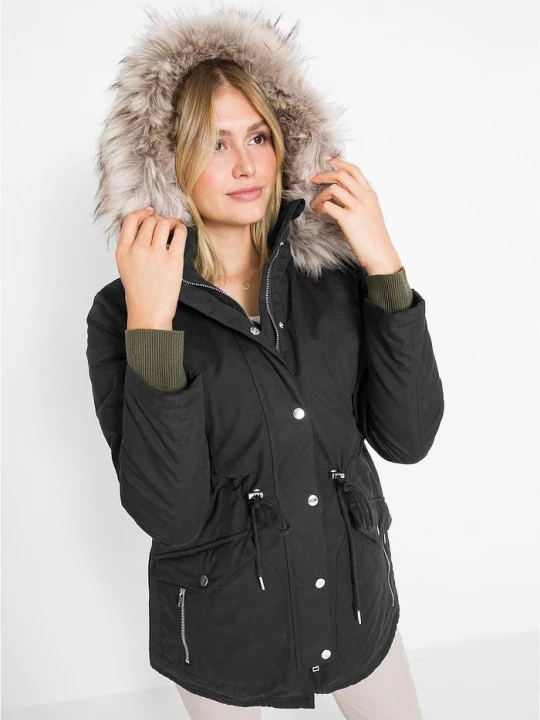 Obrázek produktu Parka ocieplana na podszewce BonPrix czarny