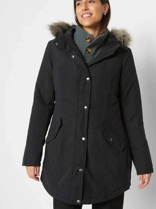 Obrázek produktu Parka z zamkami z boku do regulacji obwodu BonPrix czarny