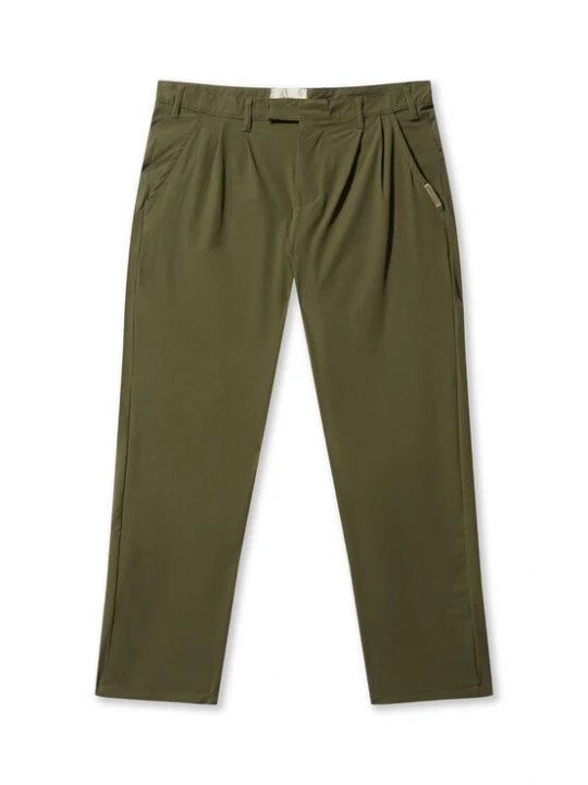 Obrázek produktu Pas De Monaco Kalhoty se sklady v pase khaki