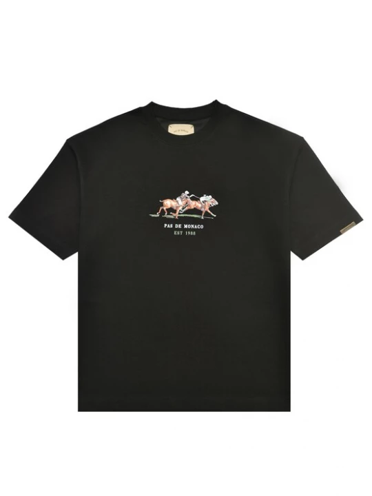 Obrázek produktu Pas De Monaco Tričko 'Equestrian Flare' zelená / oranžově červená / černá / bílá