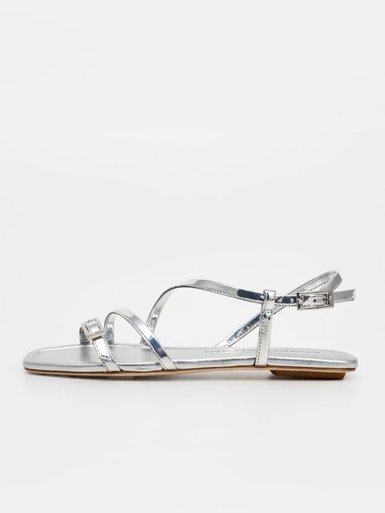 Obrázek produktu Páskové sandály Stuart Weitzman stříbrná barva